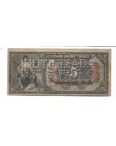 5 MIL RÉIS-AUTOGRAFADA-S-R093* -INUTILIZADA