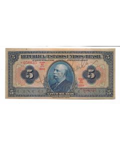 5 MIL RÉIS -AUTOGRAFADA - FE - R100b